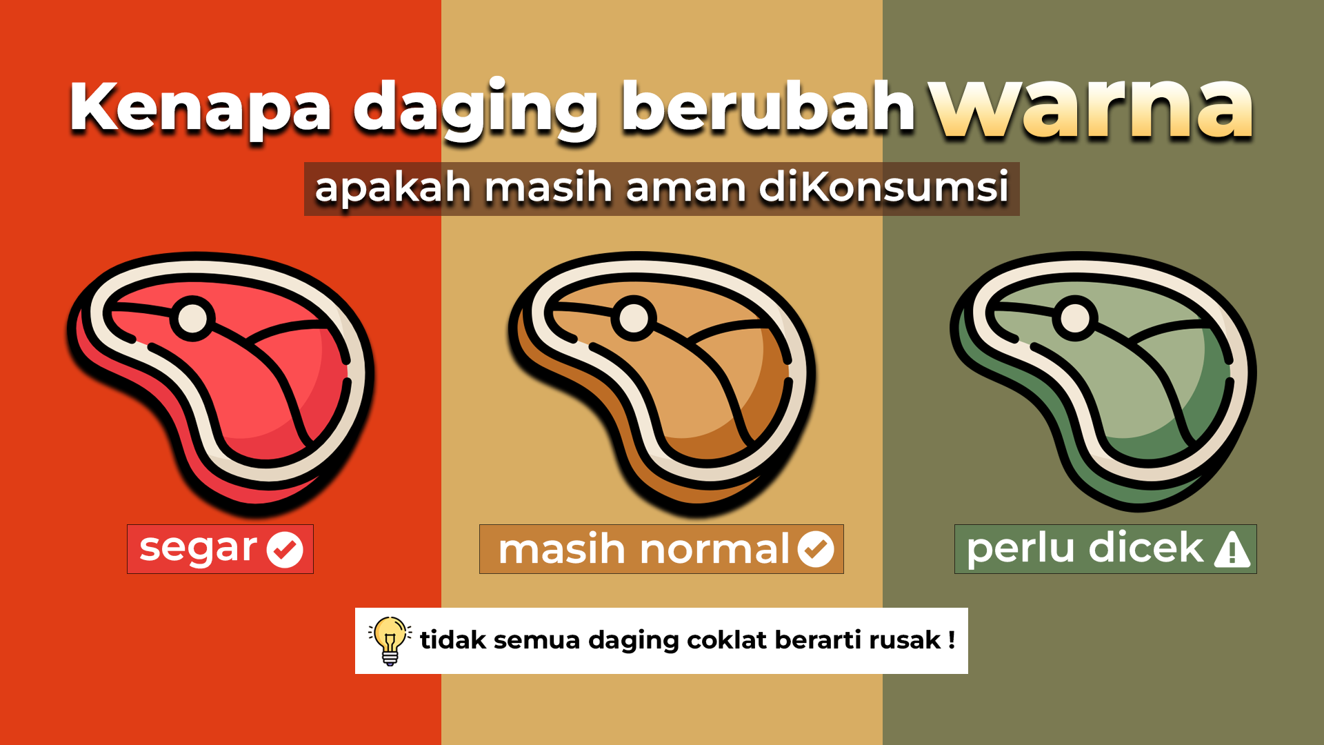 kenapa daging berubah warna masih amankah dikonsumsi